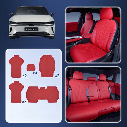 Semi‑Custom Breathable Nappa Leather Seat Covers for Zeekr 7GT