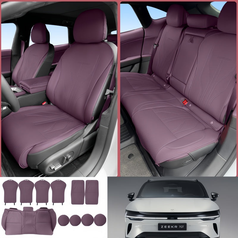 Semi‑Custom Breathable Nappa Leather Seat Covers for Zeekr 7GT
