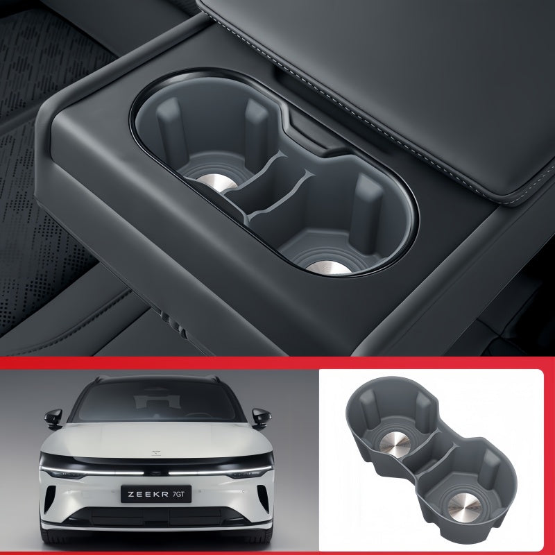 Silicone Second‑Row Cup Holder Liner Insert for Zeekr 7GT