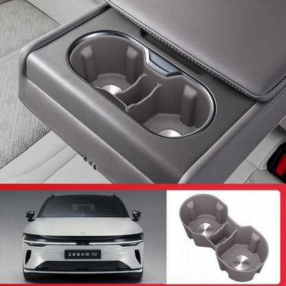 Silicone Second‑Row Cup Holder Liner Insert for Zeekr 7GT